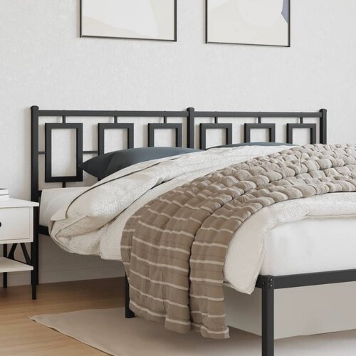 VidaXL Metalno uzglavlje crno 180 cm Slike