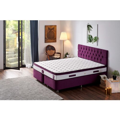 Hanah home Violet 180x200 cm Double Size Middle Firm Mattress WhitePurple Mattress Cene
