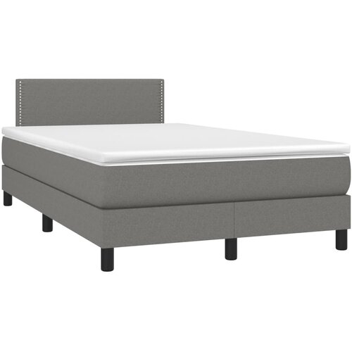 Maison Chic Box spring postelja - Vzmetna postelja z vzmetnico temno siva 120x190 cm blago SL22729, (21892043) Cene