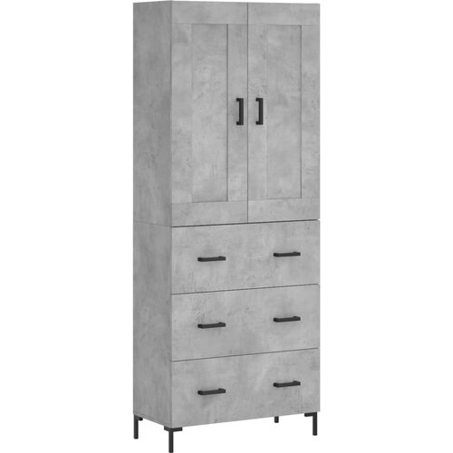 vidaXL Visoka komoda betonsko siva 69,5x34x180 cm inženirski les, (20804879) Cene
