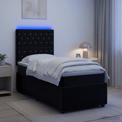  LED okvir za krevet s madracem Crna 80 x 200 cm Bar&scaron;un Cijene