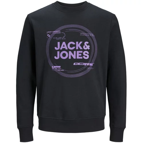 Jack & Jones Sweater majica 'PILOU' ljubičasta / crna