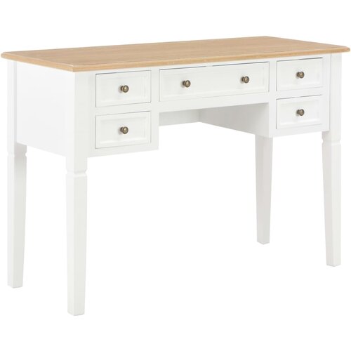 Furnova Pisalna miza iz lesa 109,5x45x77,5 cm bela, (21925258) Cene