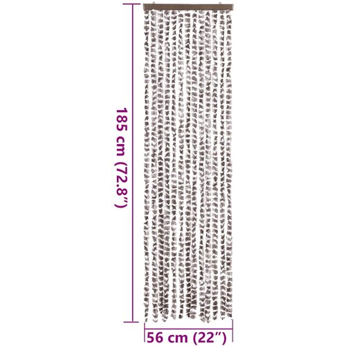  Zastor protiv insekata smeđe-sivi i bijeli 56 x 185 cm &amp;scaron;enil Slike