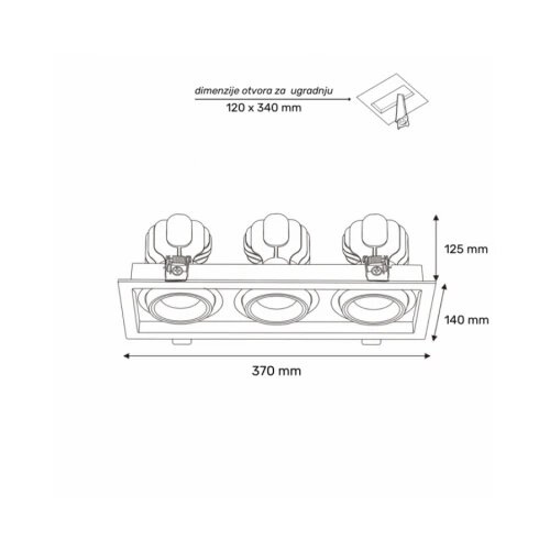 Dawn led svetiljka DYF3-03 75W 4000K bela Slike