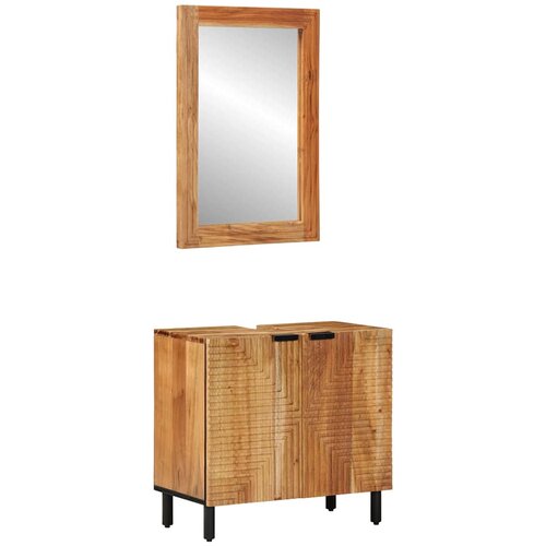  Set ormarića za kupaonicu 2 kom. Prirodna 62 x 33 x 58 cm Cijene