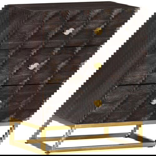 vidaXL Nočna omarica črna 40x30x50 cm trden mangov les Cene