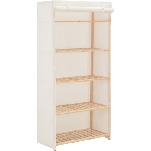  The Living Store Garderobna omara iz blaga 79x40x170 cm bela - Garderobna Omara, (21500560) Cene