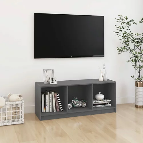 vidaXL TV ormarić sivi 104 x 33 x 41 cm od masivne borovine