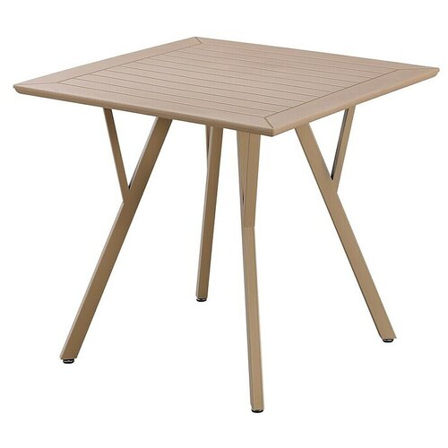 SUNFUN Vrtna miza (Do x Š x V: 80 x 80 x 75 cm, Polipropilen, Prašno barvano jeklo, Bež) Cene