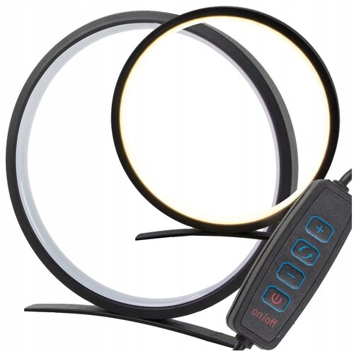 VERKGROUP LED okrogla namizna svetilka 3 barve svetlobe USB 26cm črna, (5000234139) Cene