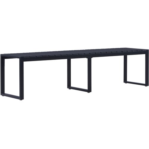 vidaXL vrtna klop 180 cm ps plošča črna Cene