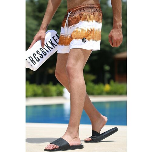 Madmext Swim Shorts - Brown - Color block Slike