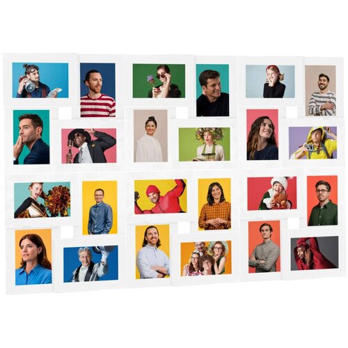 VidaXL okvir za 24 fotografije (13 x 18 cm) bijeli mdf Slike