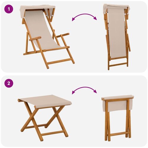  Ležaljka 4 pcs 3 Pozicija Čvrsto drvo eukaliptusa Bež - Bež 2x ležaljka + 2x podmetalo Slike
