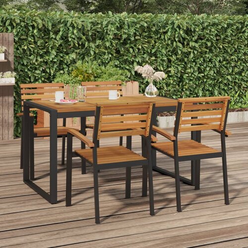 vidaXL Vrtni stol s U-nogama 140 x 80 x 75 cm od masivnog drva bagrema Cijene