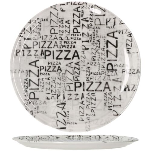 Saturnia Pizza krožnik Napoli / 31cm / White & Black / 6kos, (21364705) Cene