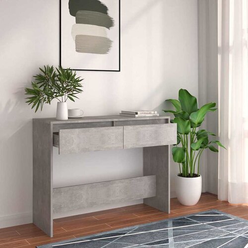  Konzolni stol boja betona 100 x 35 x 76,5 cm konstruirano drvo Cene