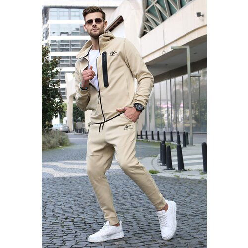 Madmext Sweatsuit - Beige - Relaxed fit Slike