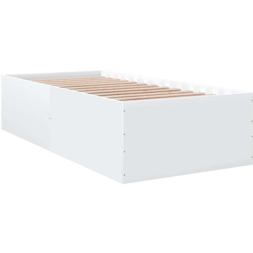 VidaXL Okvir za krevet bijeli 75x190 cm konstruirano drvo Slike