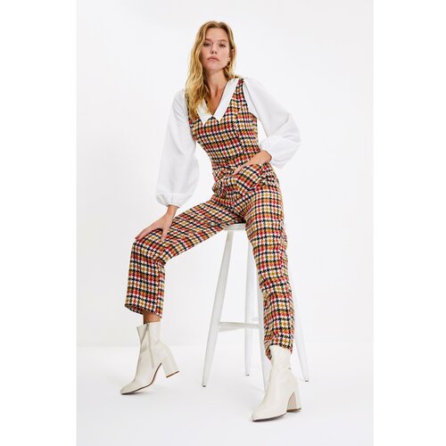 Trendyol Multicolor Belted Collar Detailed Jumpsuit Slike