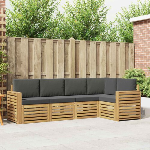  Set vanjskih sofa 5 pcs Bijela i antracit 251 x 132,5 x 73 cm Cene