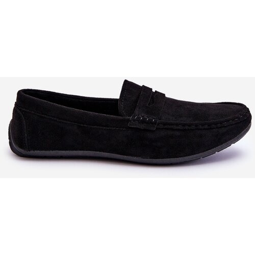 PE1 Men&amp;#039;s Suede Loafers Black Mack Slike