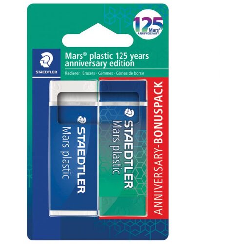 Gumica MARS PLASTIC 125 YEARS PK2 STAEDTLER 52650MABK1 BLISTER * DO ISTEKA ZALIHA Cijene