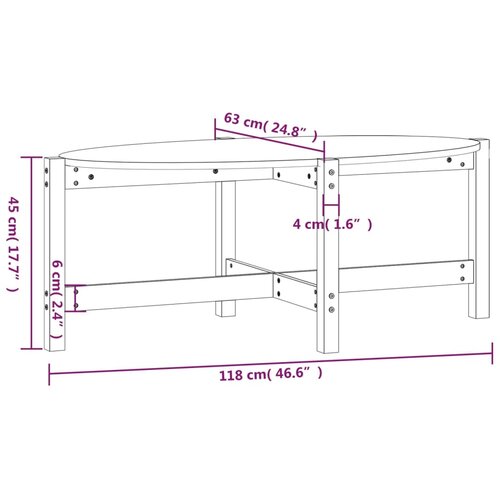  Stolić za kavu crni 118 x 63 x 45 cm od masivne borovine Slike