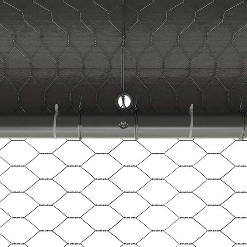  Kavez za piliće 4 pcs Srebrno 800 x 200 x 200 cm Čelik i PE Slike