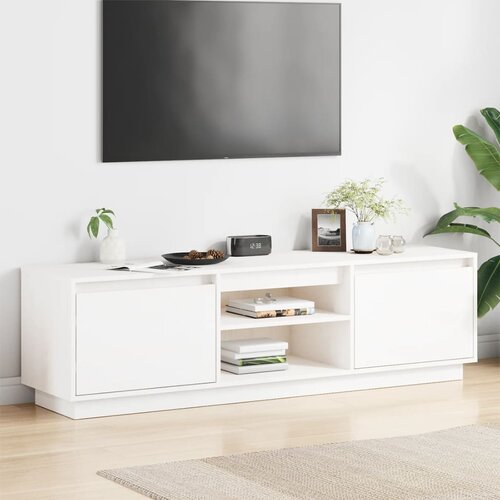 vidaXL TV omarica bela 140x35x40 cm trdna borovina Cene