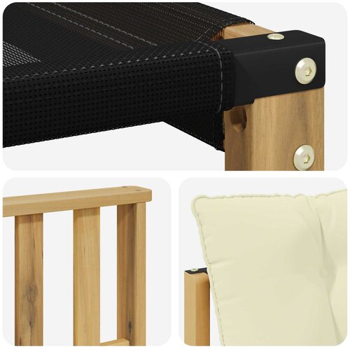  Set vanjskih sofa 7 kom. Bijela i krem Smeđa 304 x 128,5 x 73 cm Slike