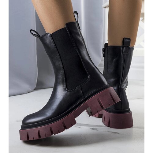 Gemre Black ankle boots with purple sole Kaydence Cene