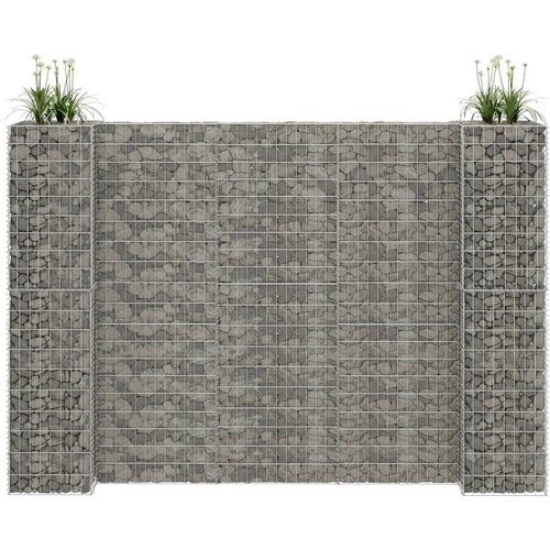  Gabionska sadilica u H-obliku od čelične žice 260 x 40 x 180 cm Cene