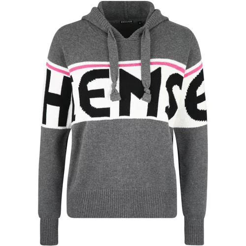 CHIEMSEE Sweater majica siva melange / roza / crna / bijela