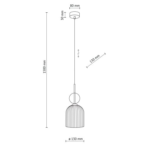  Visilica na sajli SOPHIA 1xE14/10W/230V crna/zadimljeno bež Slike