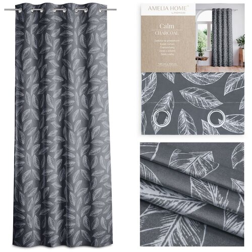 AmeliaHome Zavjesa Calm 140x250 cm, grafitna Cijene
