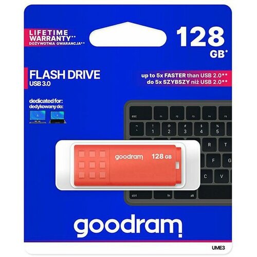 Goodram UME3-1280O0R11 USB flash drive 128 GB USB Type-A 3.2 Gen 1 (3.1 Gen 1) Orange Slike