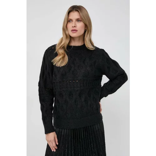Silvian_Heach Pulover s dodatkom vune za žene, boja: crna