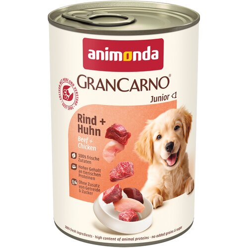  Ekonomično pakiranje animonda GranCarno Original 12 x 400 g - Junior: govedina i piletina Cene