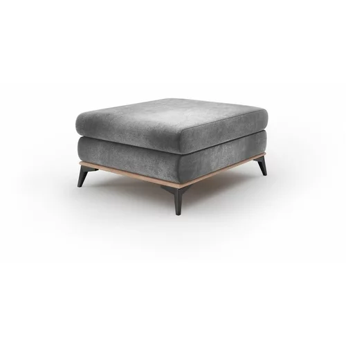 Windsor & Co Sofas sivi puf s baršunastim navlakom Astre