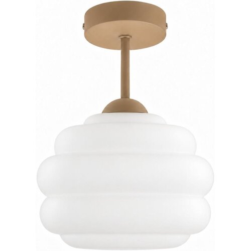 Brilagi LED plafonski luster RETRO GLASS 1xE27/60W/230V &amp;Oslash; 20 cm bež/bela Slike