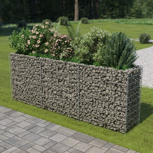  Gabionska sadilica od pocinčanog čelika 270 x 50 x 100 cm Slike