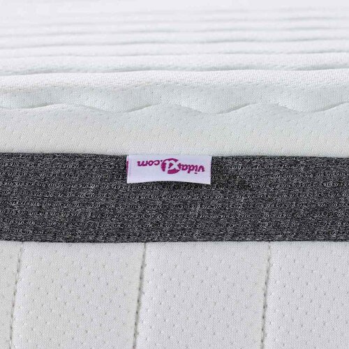 Madrac Bijela i siva 100 x 200 cm Bonell opruga Slike