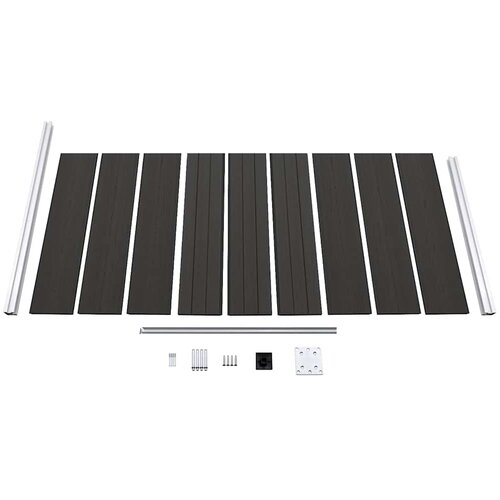  za ogradu WPC 95 x 186 cm crni Slike