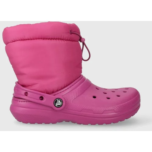 Crocs Dječje cipele za snijeg Classic Lined Neo Puff boja: ružičasta