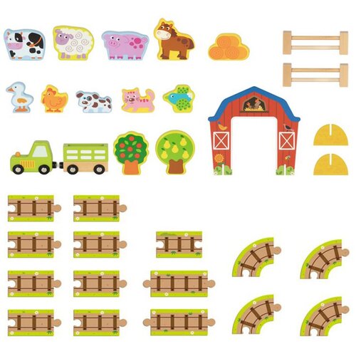Tooky Toy drveni kofer s dodacima - farma Slike