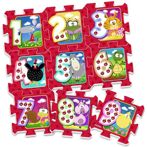  Podne mekane puzzle Animals Numbers Slike