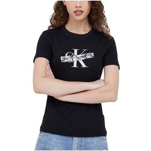 Calvin Klein Jeans Majice s kratkimi rokavi - Črna Slike