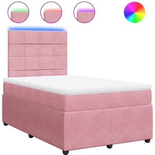Maison Chic Box spring postelja - Vzmetna postelja z vzmetnico roza 120x190 cm žamet SL10799, (21885584) Cene